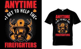 firefighter T-Shirt design vector