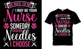 Nurse typography T-Shirt design vector