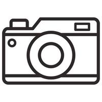 Outline icon for digital camera. vector