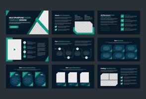 Multipurpose business and medical presentation slider template design vector