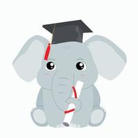 linda bebé elefante participación diploma vector