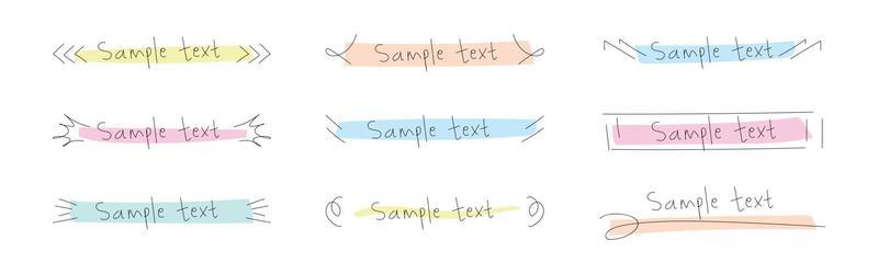 Minimalist lower third copy space. Cute hand drawn text template