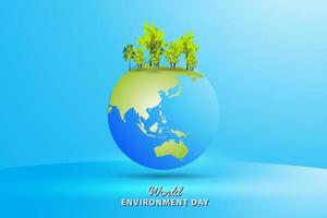 World environment and earth day concept for banner, poster, greeting card. Vector illustration