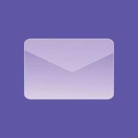 Email icon. Envelope Mail services. Contacts message send letter icon. transparent blur glass effect icon vector