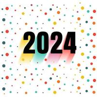 2024 nuevo año diseño vector. contento nuevo año 2024 diseño adecuado para póster, social medios de comunicación, bandera, volantes y fondo vector