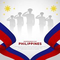 Filipinas independencia día diseño vector adecuado para póster, social medios de comunicación, bandera, volantes y fondo