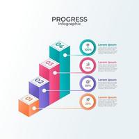 Progreso infografía elemento vector