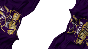 Quetta Gladiators, QG Flag Cloth Wave Banner in the Corner with Bump and Plain Texture, Isolated, 3D Rendering png