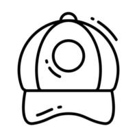 Well design of icon of p cap, vector of sports accessory