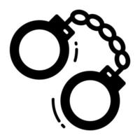 Handcuffs vector design modern and trendy style
