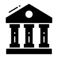un icono de palacio de justicia con prima calidad, editable icono vector