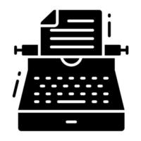 Typewriter vector design in modern and trendy style, premium icon