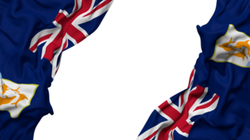 anguilla flagga trasa Vinka baner i de hörn med stöta och enkel textur, isolerat, 3d tolkning png