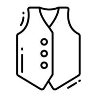 Waistcoat vector design in modern style, premium icon