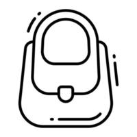 bien diseño icono de señoras bolsa, mujer bolso vector