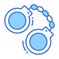 Handcuffs vector design modern and trendy style