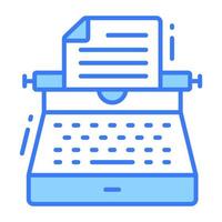 Typewriter vector design in modern and trendy style, premium icon