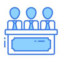 Creative vector design of judges, jury icon in editable style