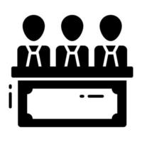 Creative vector design of judges, jury icon in editable style