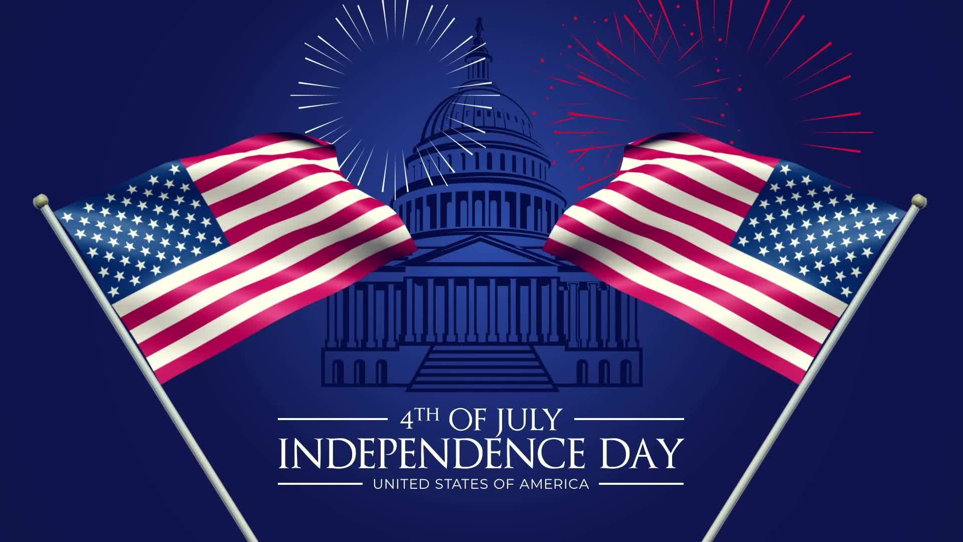 4th of July Background, Independence Day, Meeting Zoom Event Backgroun, Event Backdrop, USA 