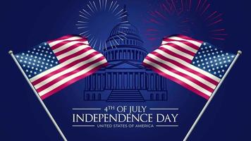 4 ° di luglio sfondo, indipendenza giorno, incontro Ingrandisci evento sfondo, evento sfondo, Stati Uniti d'America vacanza video