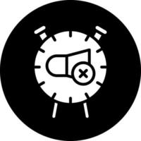 Mute Alarm Clock Vector Icon Design