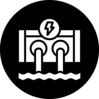 diseño de icono de vector de energía hidroeléctrica