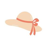 Sun hat flat vector illustration isolated on white background