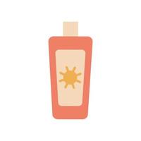 Sunscreen flat vector illustration isolated on white background