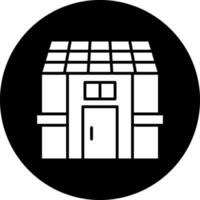 Solar House Vector Icon Design