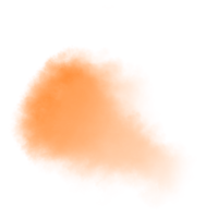 abstrakt konstnärlig pulver måla. rörelse av abstrakt gul damm. orange rök. vattenfärg fläck. png