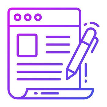 web página y lápiz vector de sitio web edición