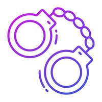 Handcuffs vector design modern and trendy style