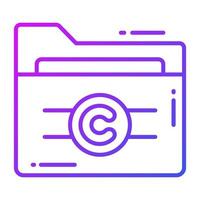Folder copyright vector design, modern and trendy style