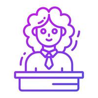 Judge vector design in trendy style, premium icon