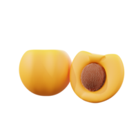 3d ikon tolkning aprikos png