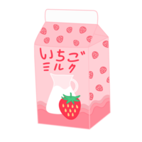 fraise Lait boîte png