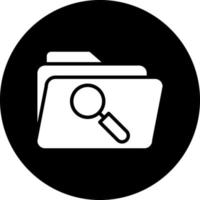 Folder Search Vector Icon Design