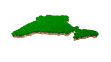India carta geografica suolo terra geologia attraversare sezione con verde erba 3d illustrazione png
