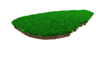 illustrazione 3d della struttura della mappa di ceylon di erba e di terra della mappa dello sri lanka png