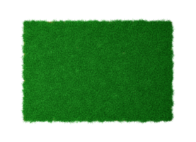 Draufsicht quadratisch grünes Gras, Boden Land Geologie Querschnitt Erde Schlamm abgeschnitten isoliert 3D-Darstellung png