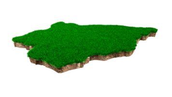 mapa de san marino sección transversal de geología terrestre del suelo con hierba verde y textura de suelo rocoso ilustración 3d png