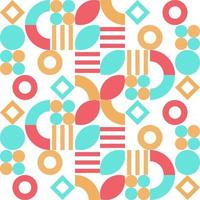 abstract geometric pattern background with basic shapes vector