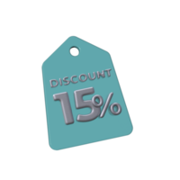 discount price tag 3d render transparent background png