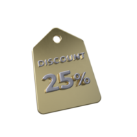 discount price tag 3d render transparent background png