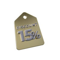 discount price tag 3d render transparent background png