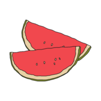 twee deel van een watermeloen png