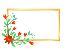 Flower Background Illustration with Frame png
