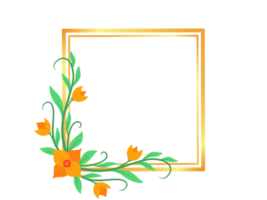 Flower Background Illustration with Frame png