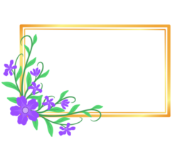 bloemen achtergrond met kader illustratie png
